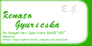 renato gyuricska business card